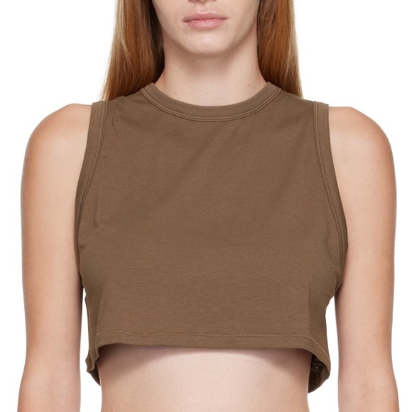 NWT SKIMS *khaki* crop tank size 3 XL - Picture 2 of 10
